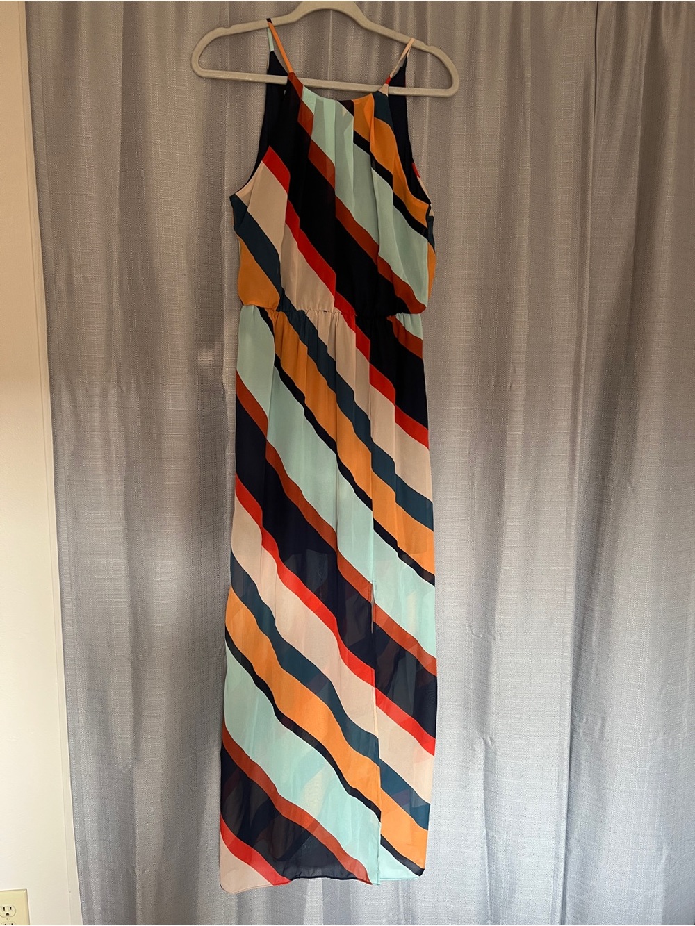 BCX Striped Multi-Color Maxi Dress